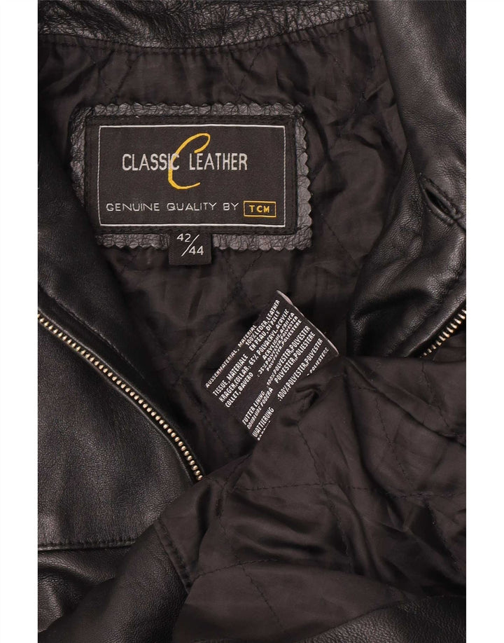 TCM Damen Ledermantel EU 42/44 Large Schwarz