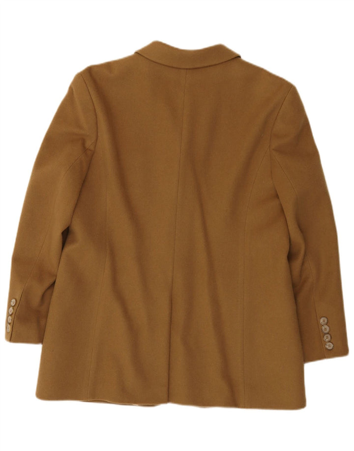 Clement Damen-Blazerjacke mit 3 Knöpfen, IT 42, mittelbeiger Kaschmir