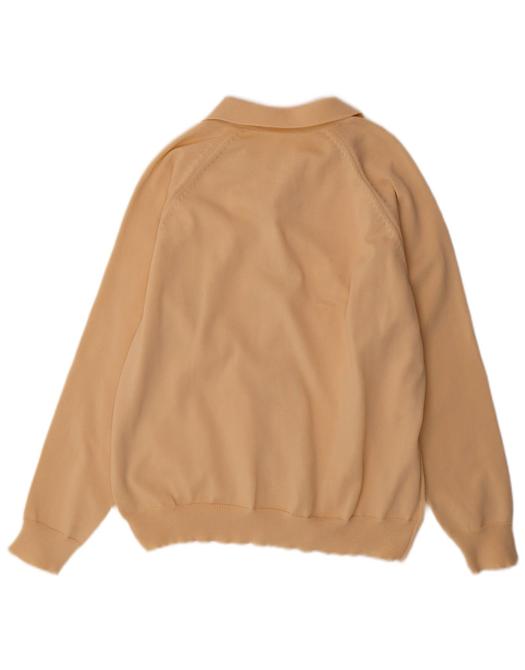 VINTAGE Womens Cardigan Sweater UK 16 Large Beige Polyester