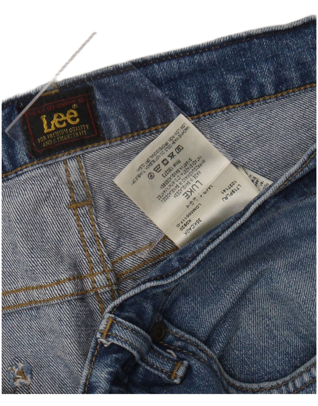 LEE Herren Slim Jeans W34 L29 Blaue Baumwolle