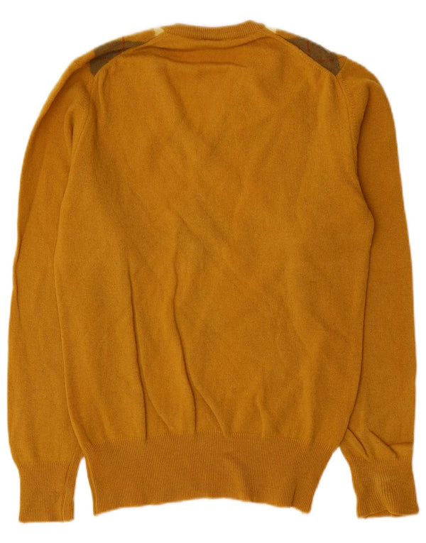 Cutty Sark Herren-Pullover mit V-Ausschnitt, klein, gelbe Argyle-/Diamantwolle