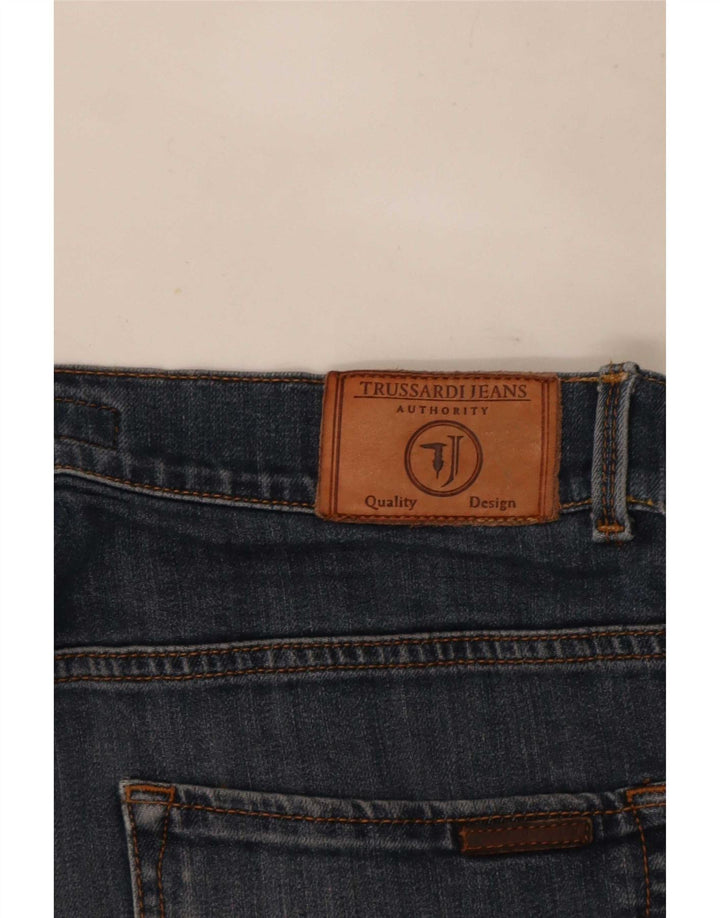 Trussardi Herren Straight Jeans W32 L28 Blau