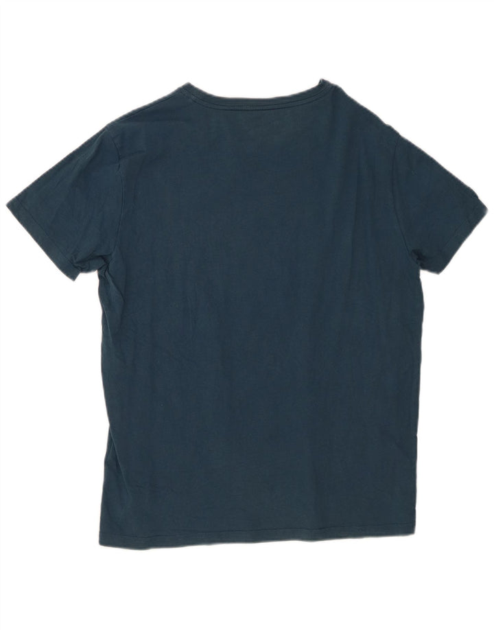 TOMMY HILFIGER Mens Graphic T-Shirt Top Medium Navy Blue