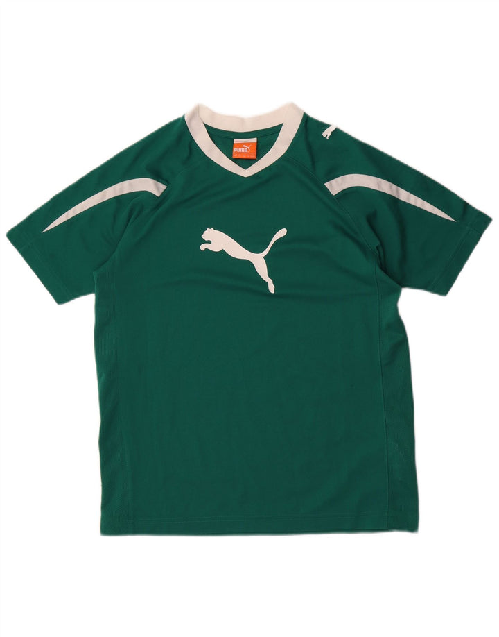 PUMA Jungen Graphic T-Shirt Top 13–14 Jahre, grünes Polyester