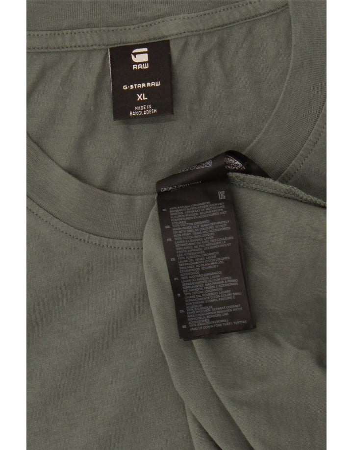 G-STAR Mens T-Shirt Top XL Khaki Cotton