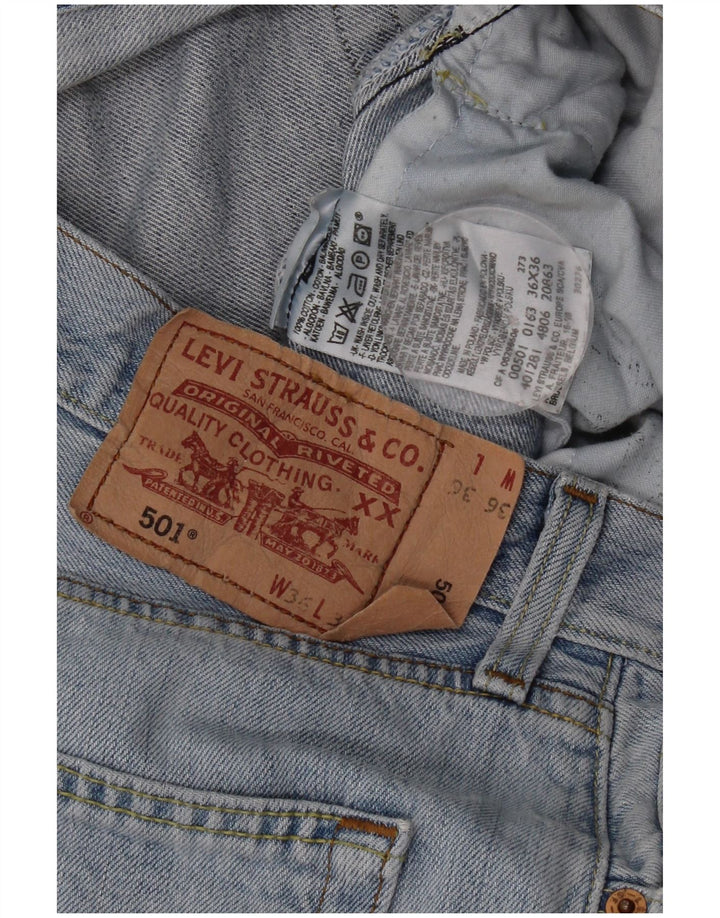 Levi's Herren 501 Straight Jeans W36 L28 Blaue Baumwolle