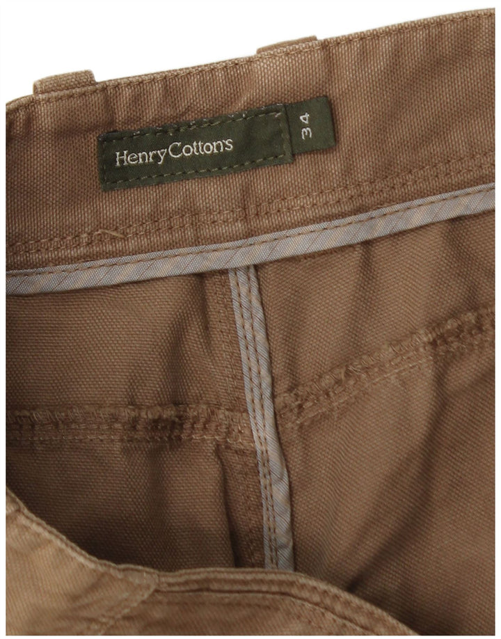 HENRY COTTONS Gerade Freizeithose für Herren, W34, L34, Beige, Baumwolle