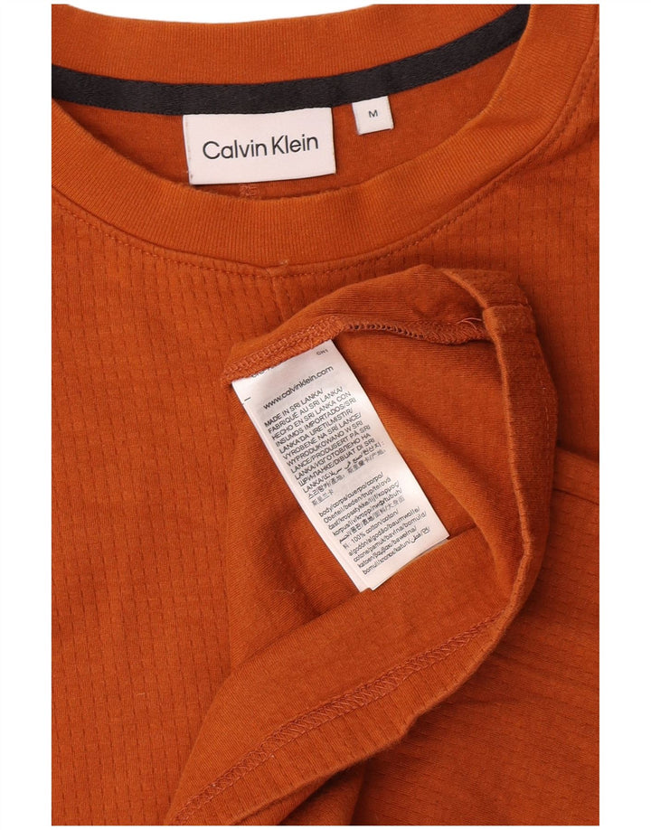 Calvin Klein Herren T-Shirt Top Mittelorange Baumwolle