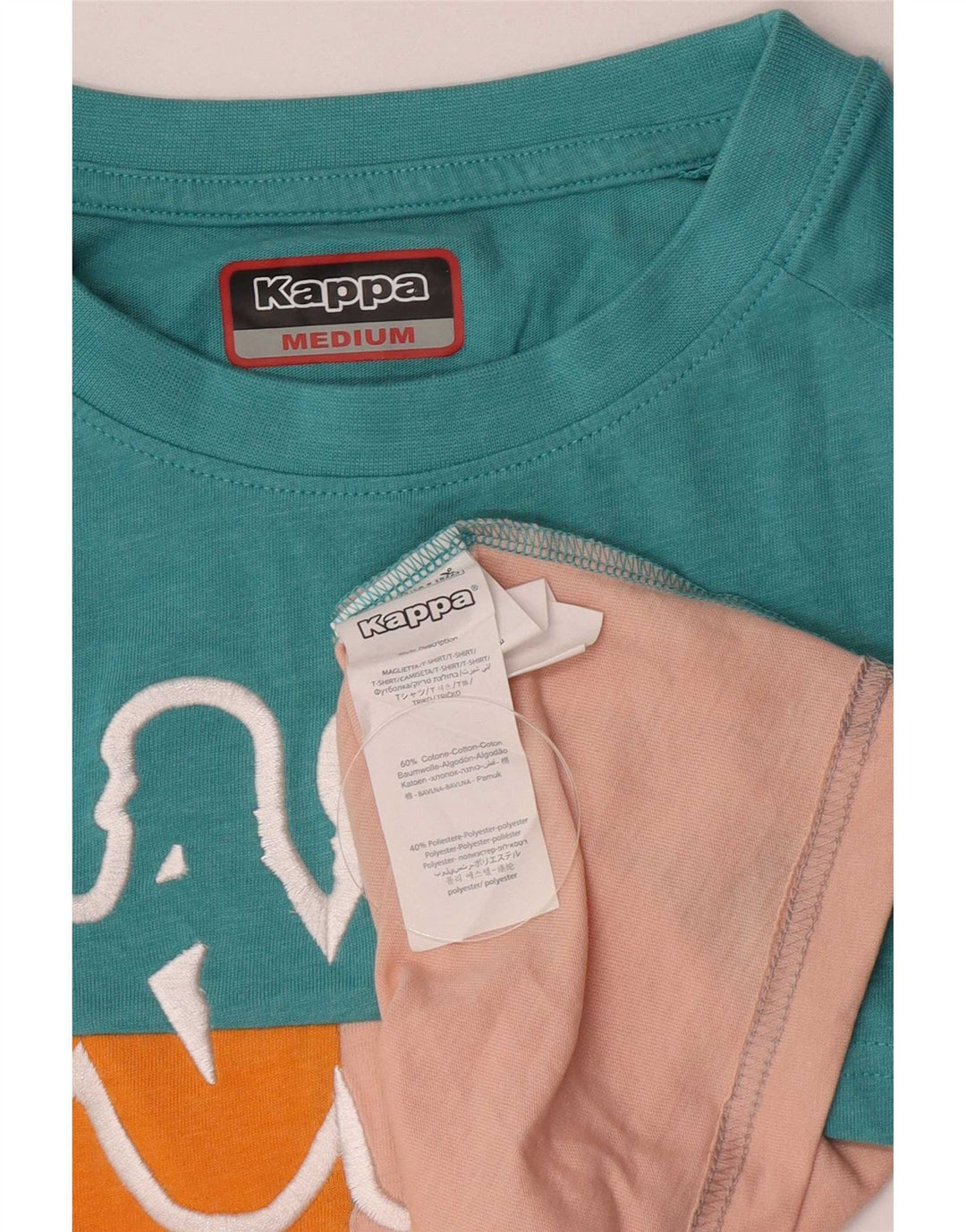 Kappa Womens Graphic T-Shirt Top UK 14 Medium Mehrfarbig Colourblock