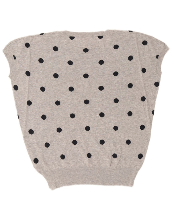 Sun68 Damen-Pullover, kurzärmelig, Rundhalsausschnitt, Gr. 10, Größe S, Grau