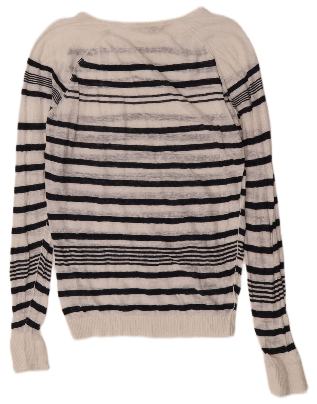 Diesel Damen-Pullover mit U-Boot-Ausschnitt, UK 14, mittelweiß gestreift