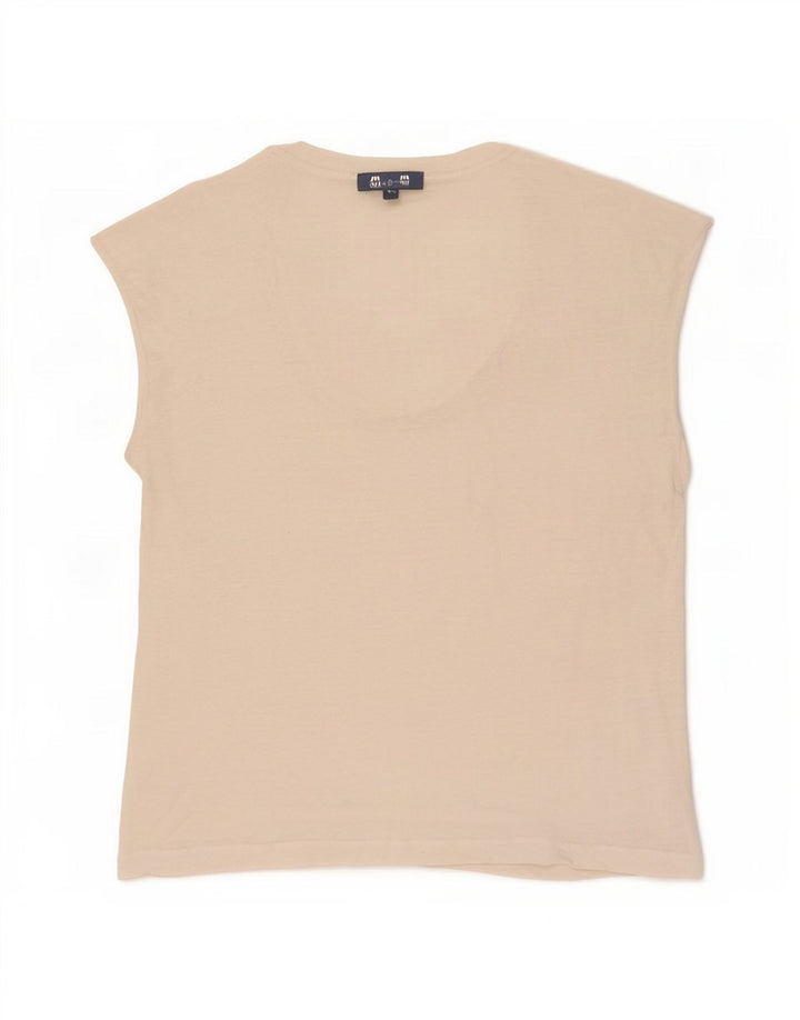 Massimo Dutti Damen Weste Top UK 14 Medium Off White