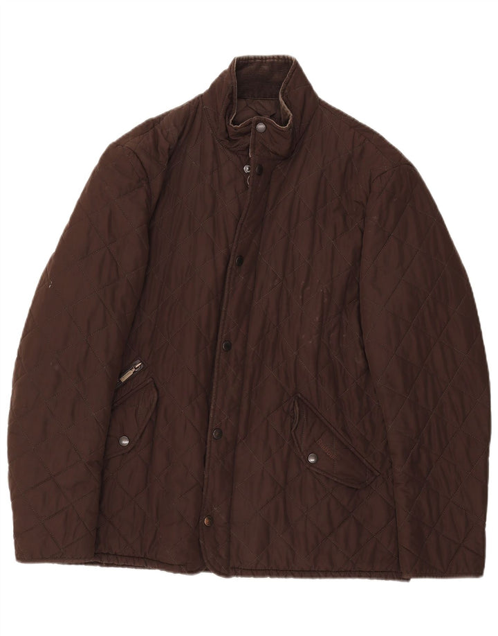 BARBOUR Herren Steppjacke UK 40 Large Braun Polyester
