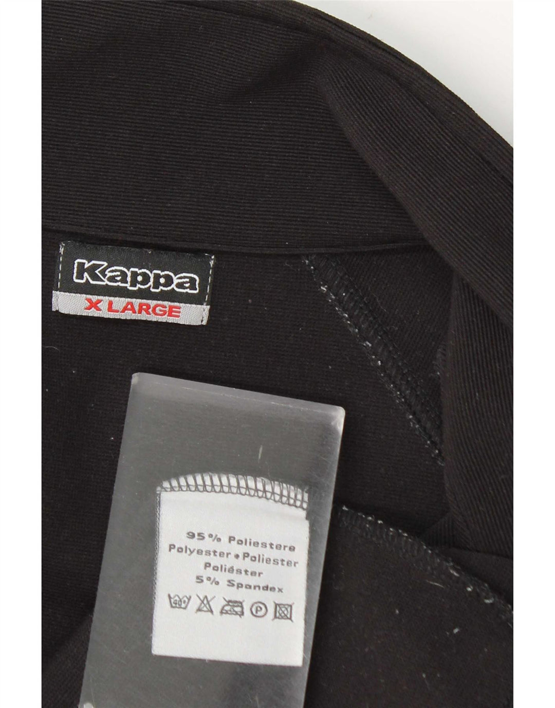 Kappa Damen-Trainingsanzug-Top-Jacke UK 18 XL Schwarz Polyester