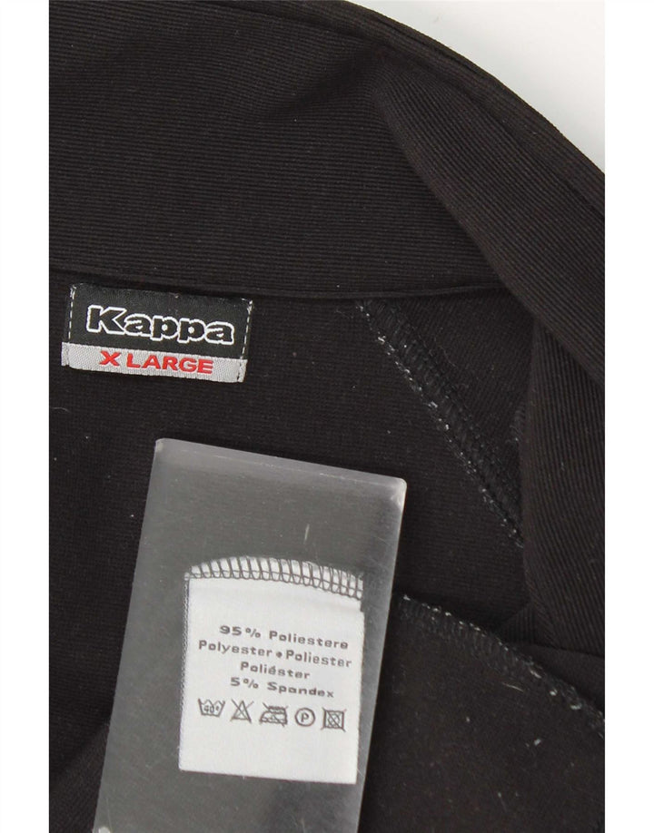 Kappa Damen-Trainingsanzug-Top-Jacke UK 18 XL Schwarz Polyester