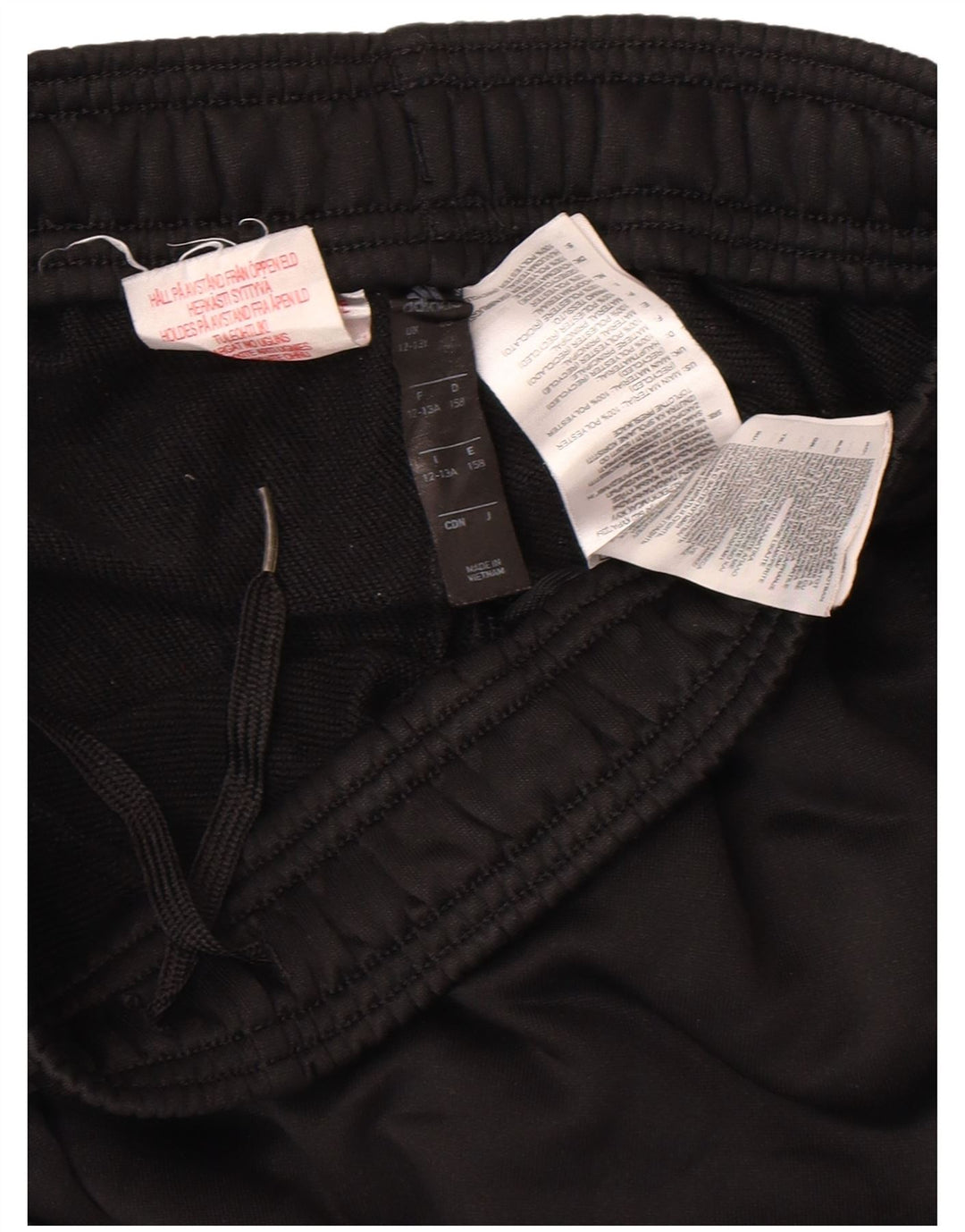 Adidas Jungen-Trainingshose, Jogginghose, 12–13 Jahre, schwarzes Polyester