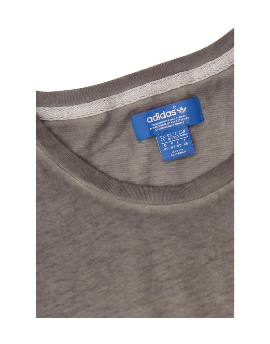 ADIDAS Womens Graphic T-Shirt Top UK 14 Large Grey