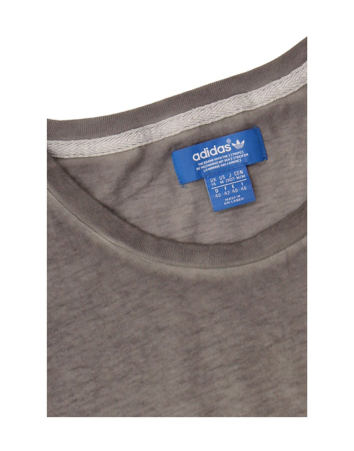 ADIDAS Womens Graphic T-Shirt Top UK 14 Large Grey