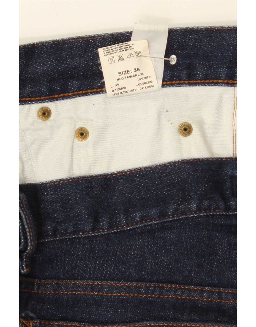 Diesel Herren Straight Jeans W36 L30 Marineblaue Baumwolle