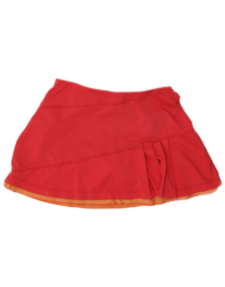 Nike Damen Dri Fit Tennisrock UK 8/10 Small Rot Polyester