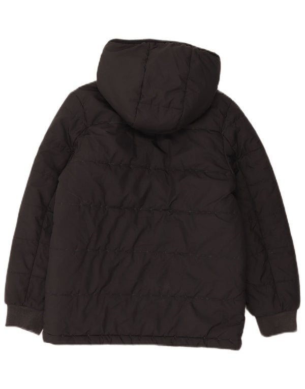 Adidas Wattierter Mantel mit Kapuze für Mädchen, 9–10 Jahre, rosafarbenes Farbblock-Polyester