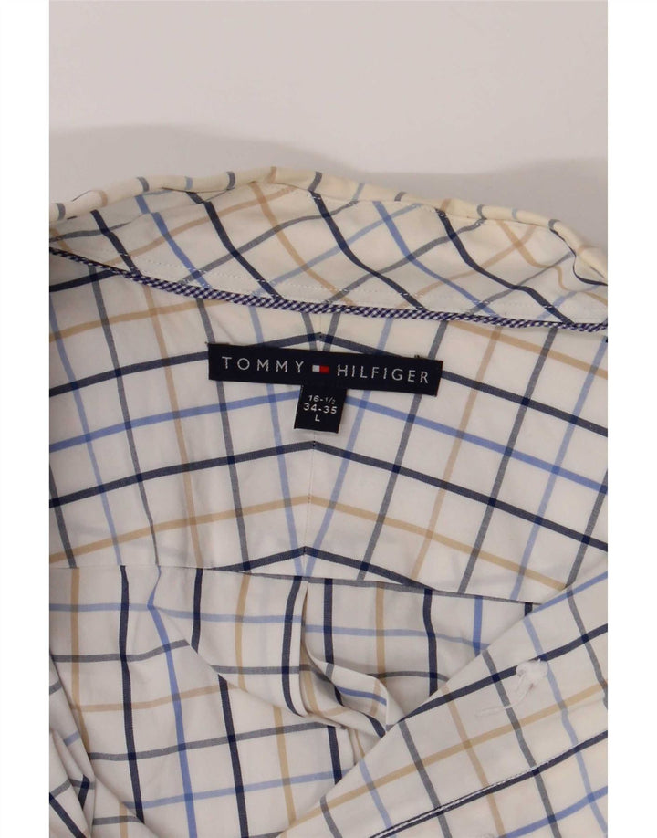 Tommy Hilfiger Herrenhemd, Größe 16 1/2, groß, mehrfarbig kariert