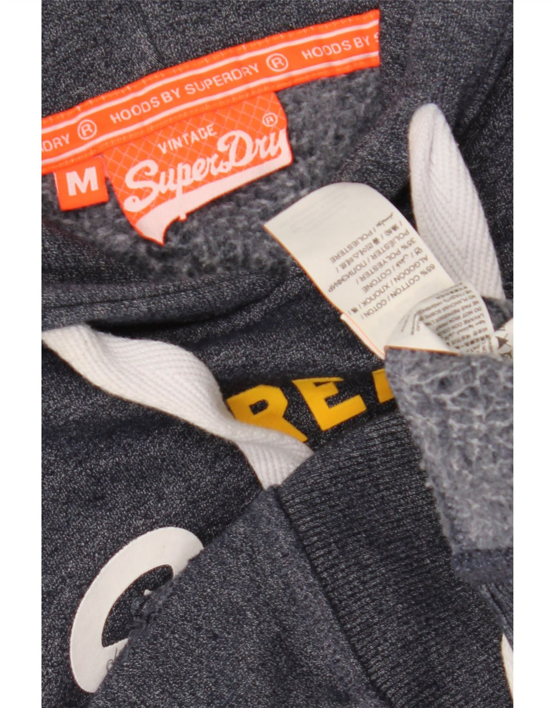 Superdry Herren-Kapuzenpullover mit Grafik, mittelmarineblaue Baumwolle