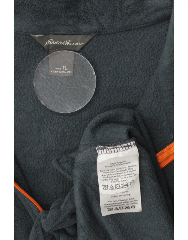 Eddie Bauer Herren-Fleecepullover mit Reißverschluss am Hals, großes marineblaues Polyester