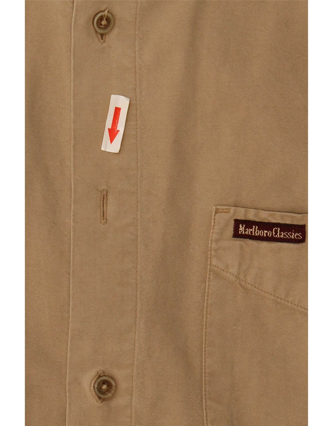 Marlboro Classics Herrenhemd, Größe L, Beige, Baumwolle