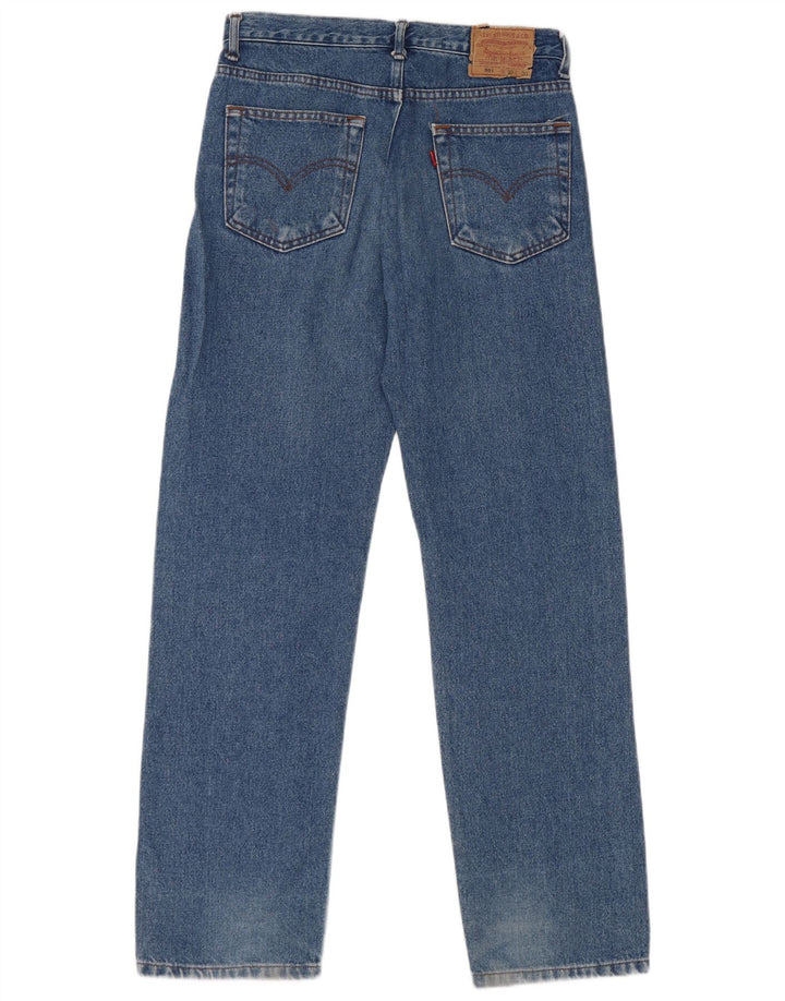 Levi's Damen 501 Straight Jeans W32 L30 Blaue Baumwolle