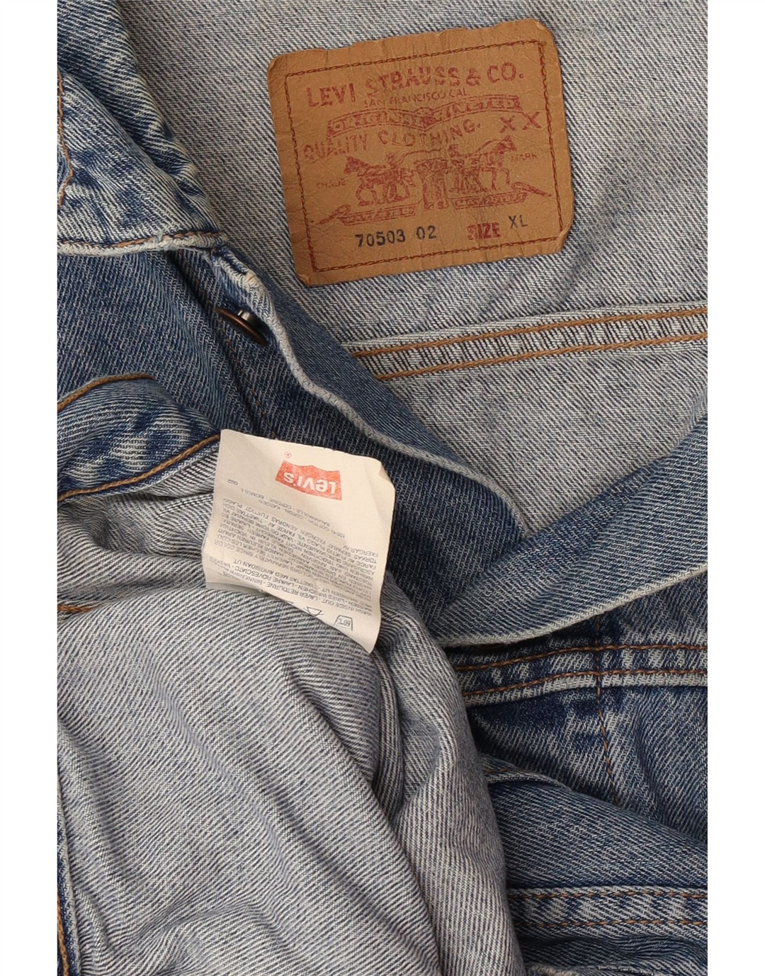 Levi's Herren 70503 Jeansjacke UK 42 XL Blaue Baumwolle