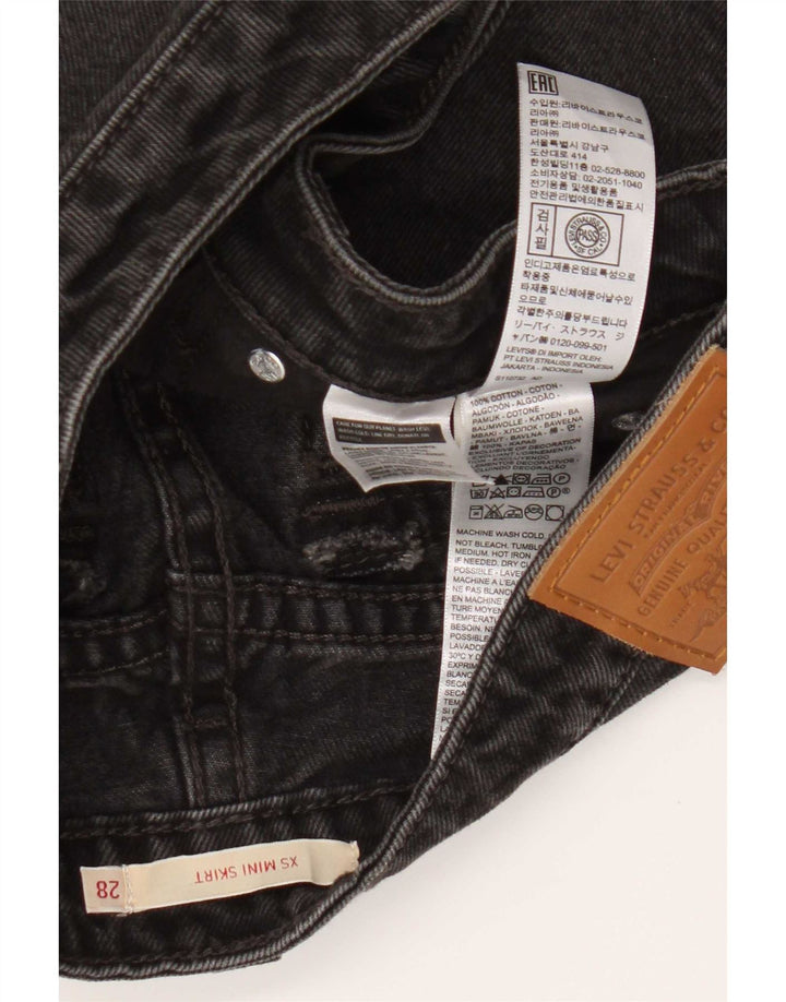 Levi's Damen Mini-Jeansrock W28 mittelgraue Baumwolle