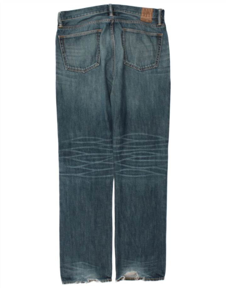 Gap Herren Straight Jeans W34 L34 Blaue Baumwolle