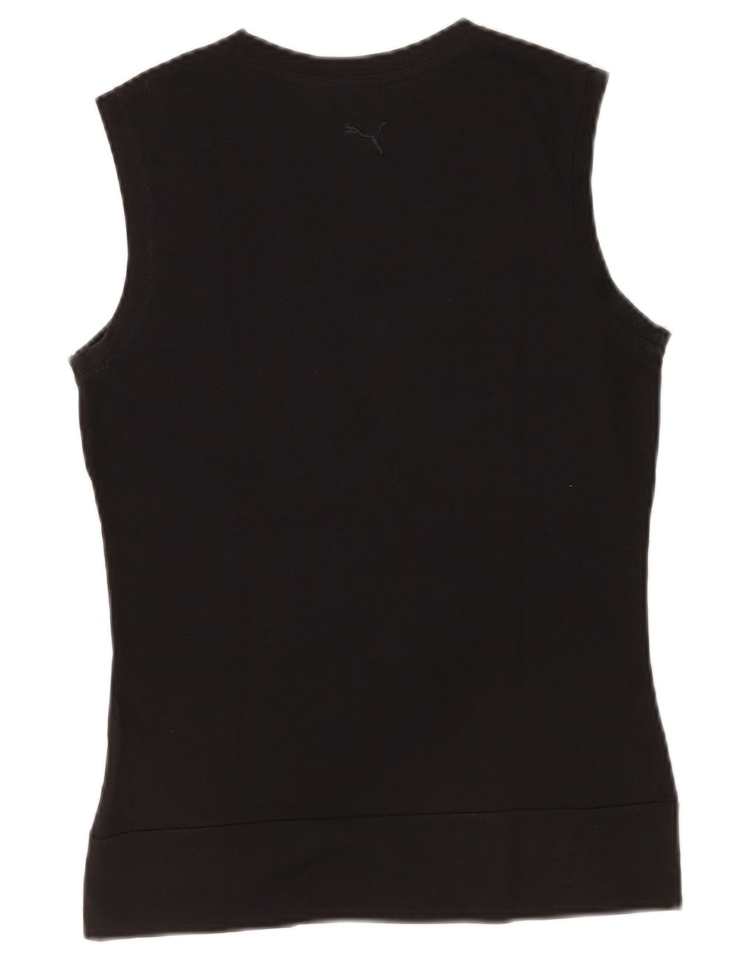 Puma Womens Graphic Vest Top UK 12 Mittelschwarze Baumwolle