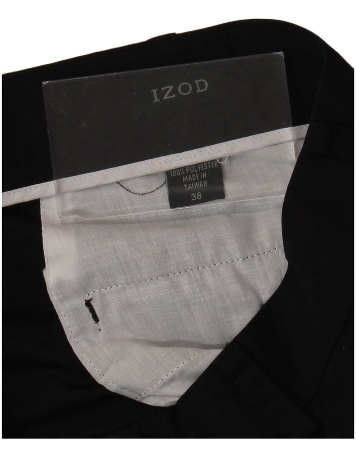 IZOD Herren Pegged Chino Shorts W38 XL Schwarz Polyester