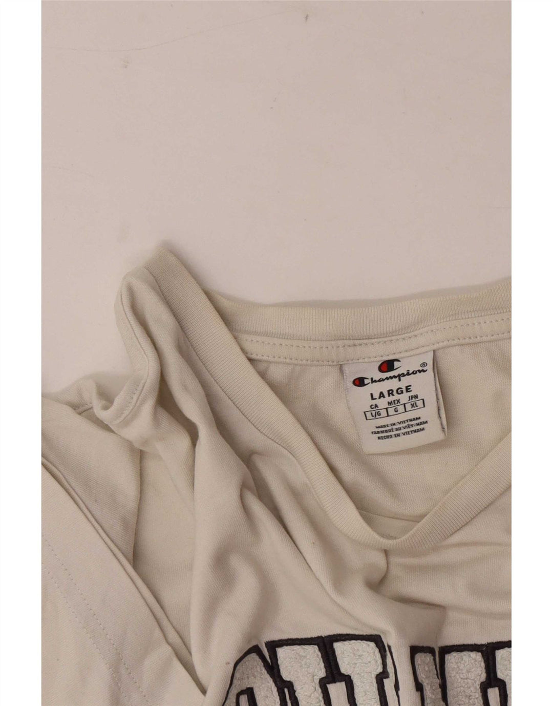 Champion Herren-T-Shirt mit Grafik, Größe L, Weiß