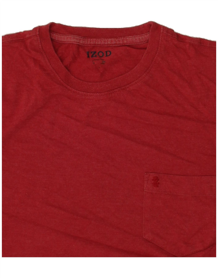 IZOD Mens T-Shirt Top Medium Red Cotton Vintage Izod and Second-Hand Izod from Messina Hembry 