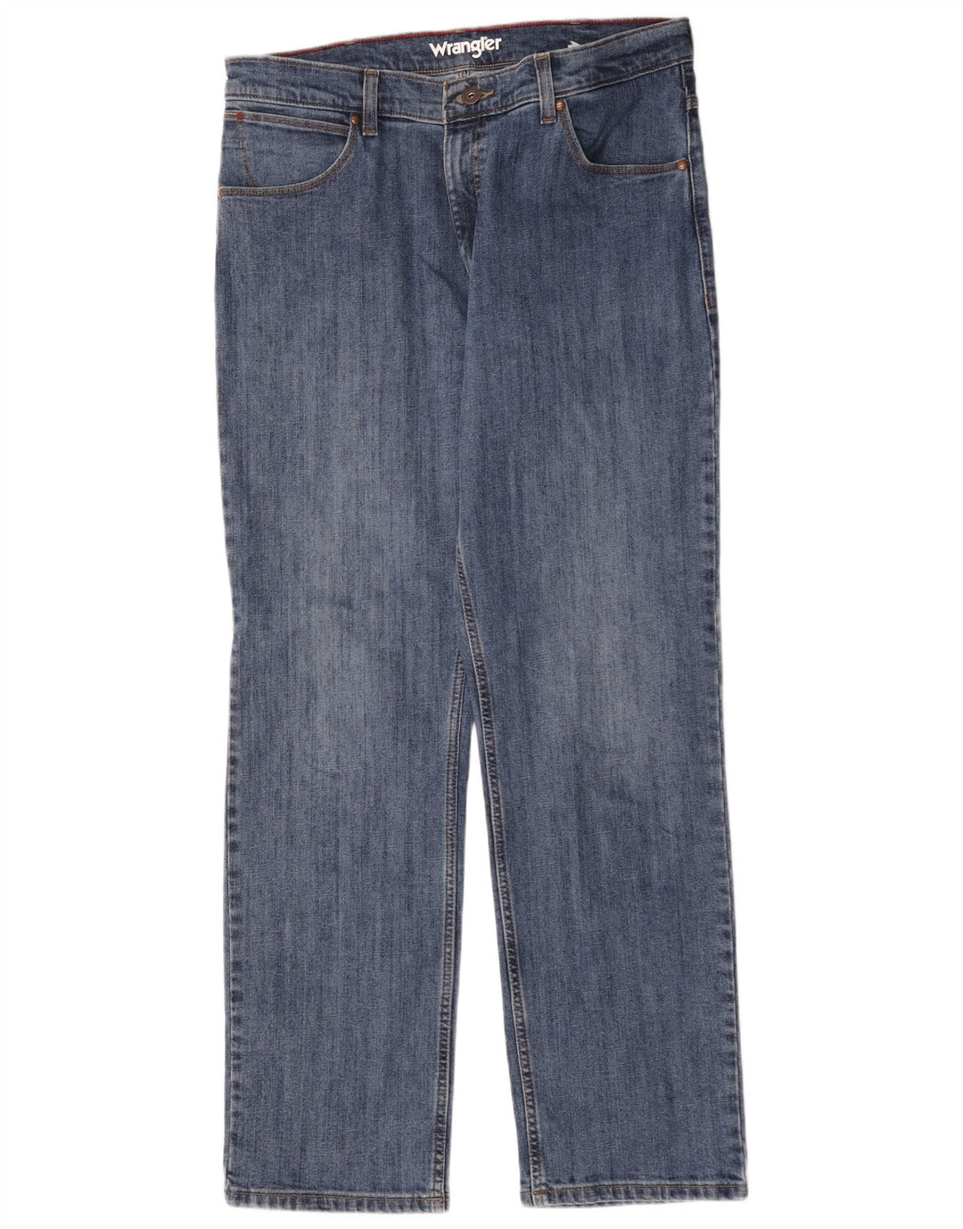 Wrangler Herren Straight Jeans W35 L32 Blaue Baumwolle
