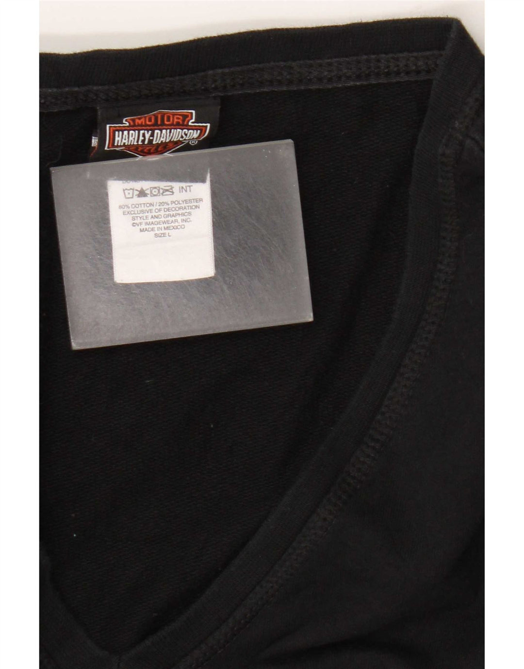 Harley Davidson Damen Graphic Crop Sweatshirt Pullover UK 16 Large Schwarz