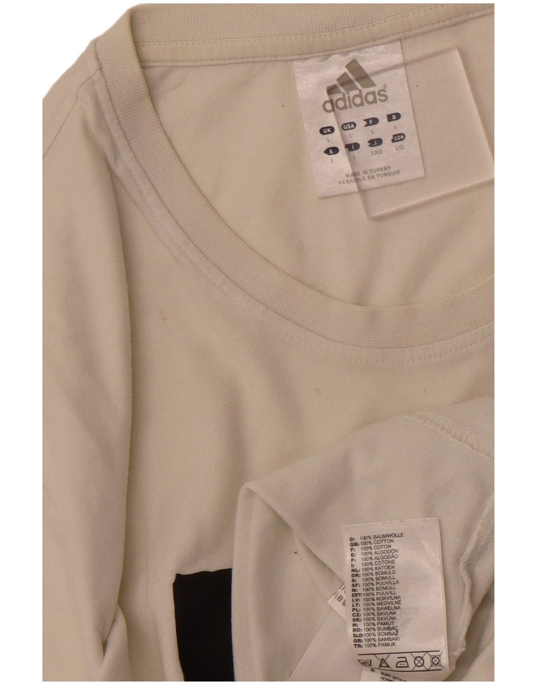 ADIDAS Herren Grafik T-Shirt Top Große weiße Baumwolle