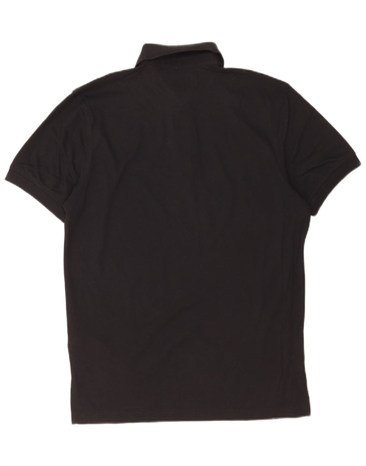 Tommy Hilfiger Herren-Poloshirt, Größe S, schwarze Baumwolle