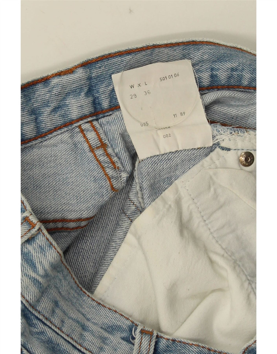 Levi's Damen 501 Midi-Jeansrock W29 Small Blaue Baumwolle