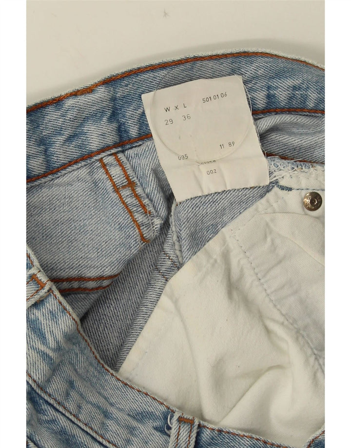 Levi's Damen 501 Midi-Jeansrock W29 Small Blaue Baumwolle