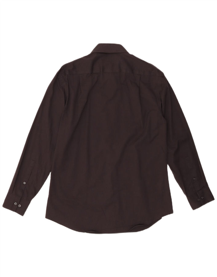 CALVIN KLEIN Herren Extra Slim Fit Hemd Größe 16 Large Schwarz