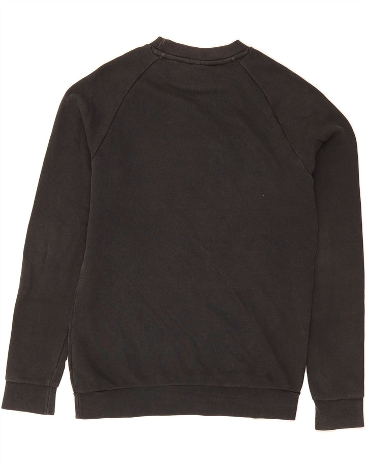 ADIDAS Mens Graphic Sweatshirt Jumper XS Black Cotton Vintage Adidas and Second-Hand Adidas from Messina Hembry 