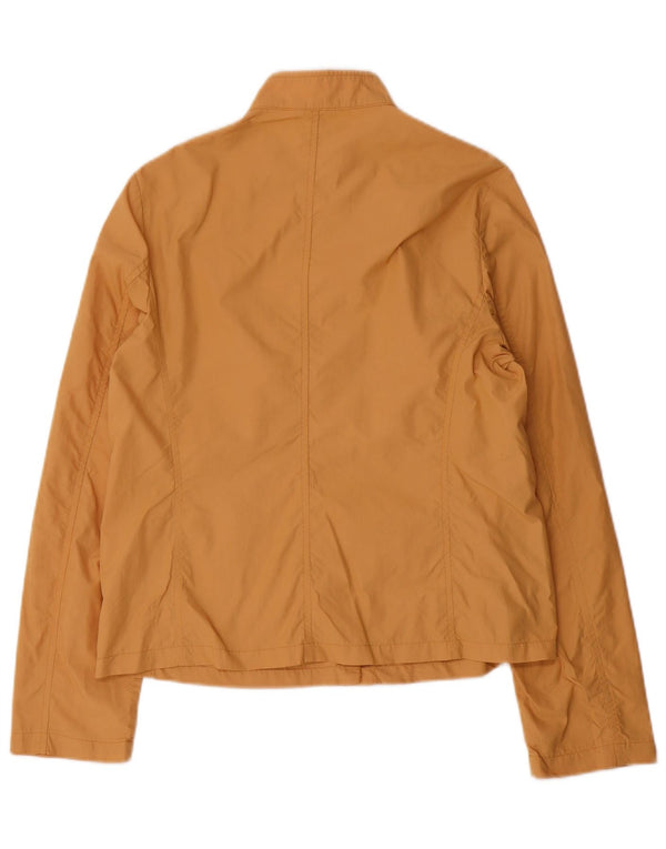 Stefanel Damen Bomberjacke UK 14 Mittelbraunes Nylon
