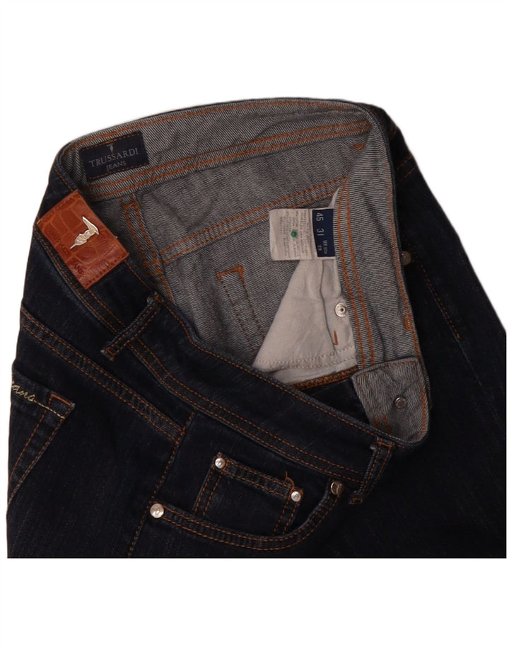 TRUSSARDI Damen Capri-Jeans W29 L22 Marineblaue Baumwolle