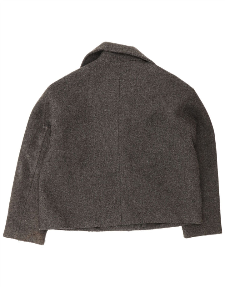 Zweireihiger, übergroßer Blazer von Zara für Damen, Gr. 10, Größe S, Grau