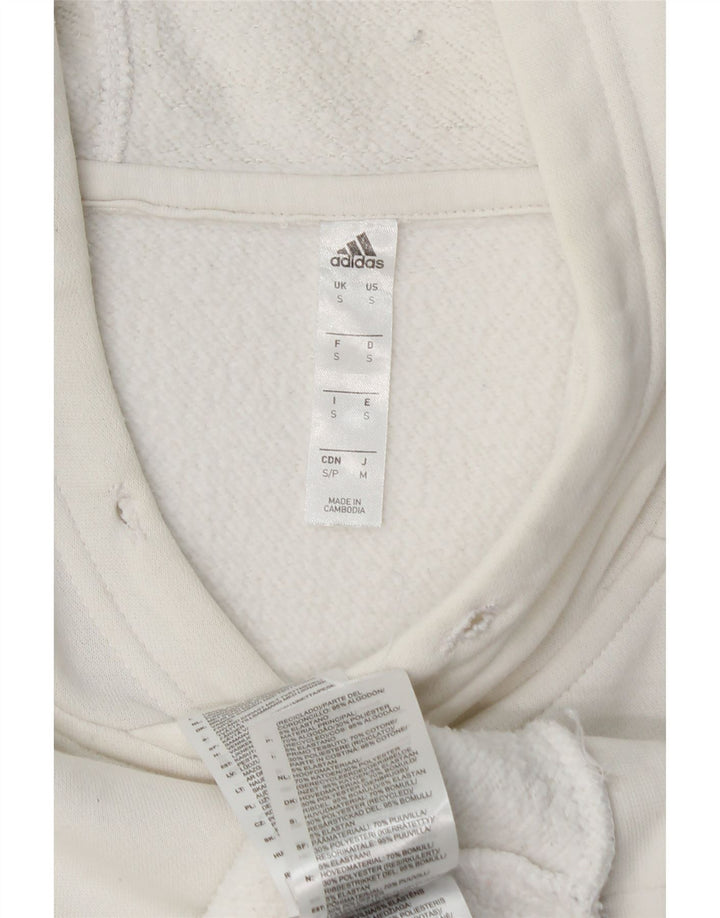 ADIDAS Herren Kapuzenpullover, Größe S, weiße Baumwolle