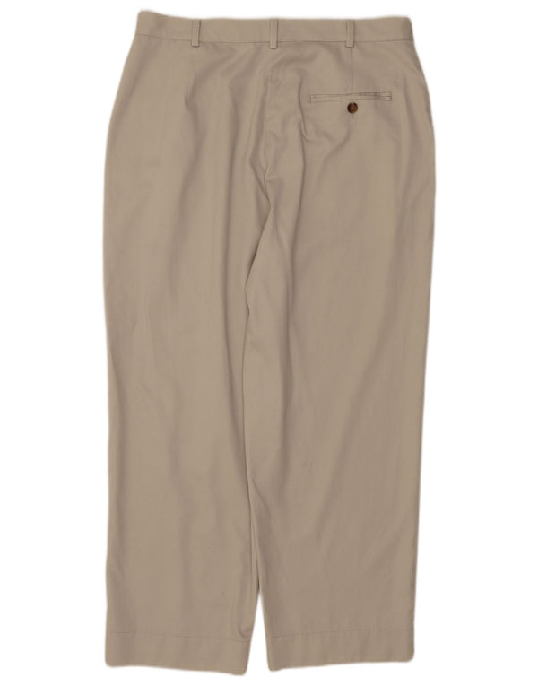L.L.Bean Damen Tapered Chino-Hose US 14 XL W34 L26 Beige Baumwolle